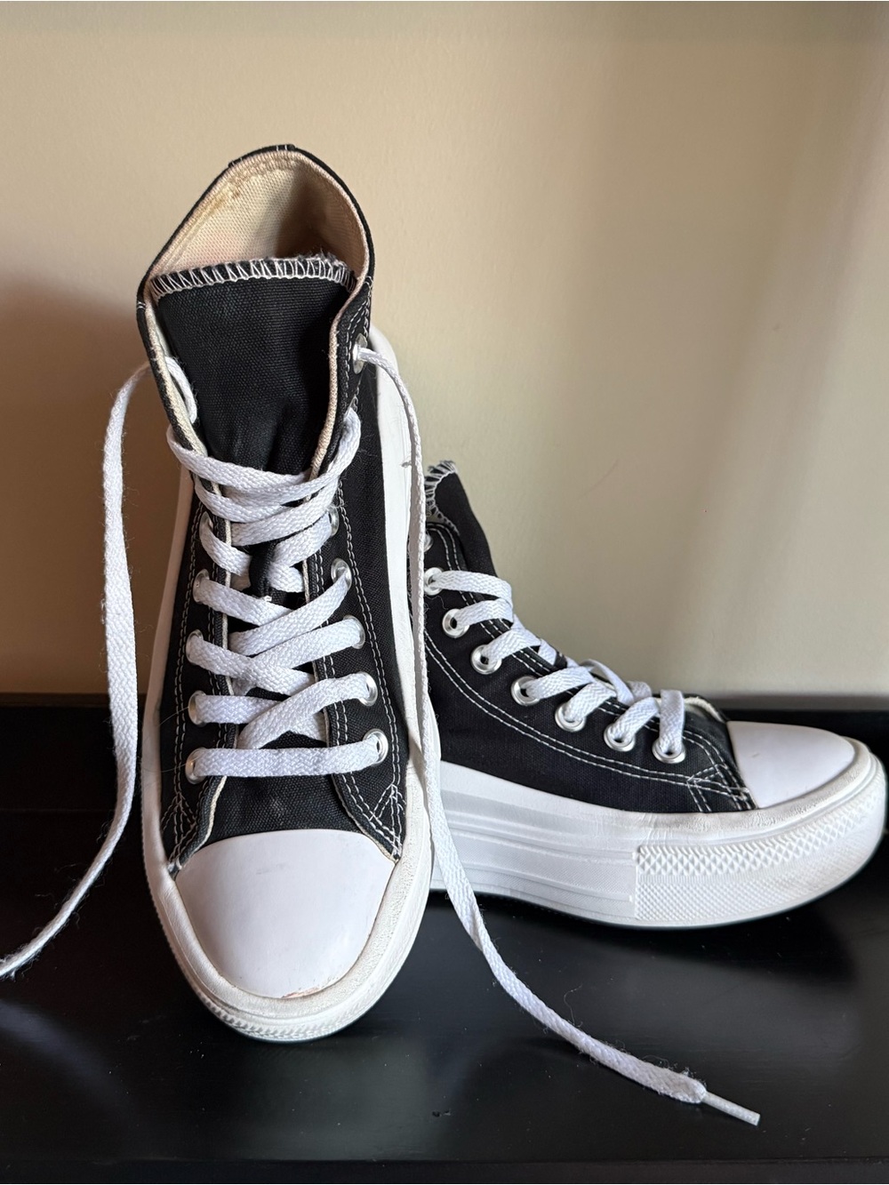 Converse Chuck Taylor All Star Move Platform High Tops Black 7.5